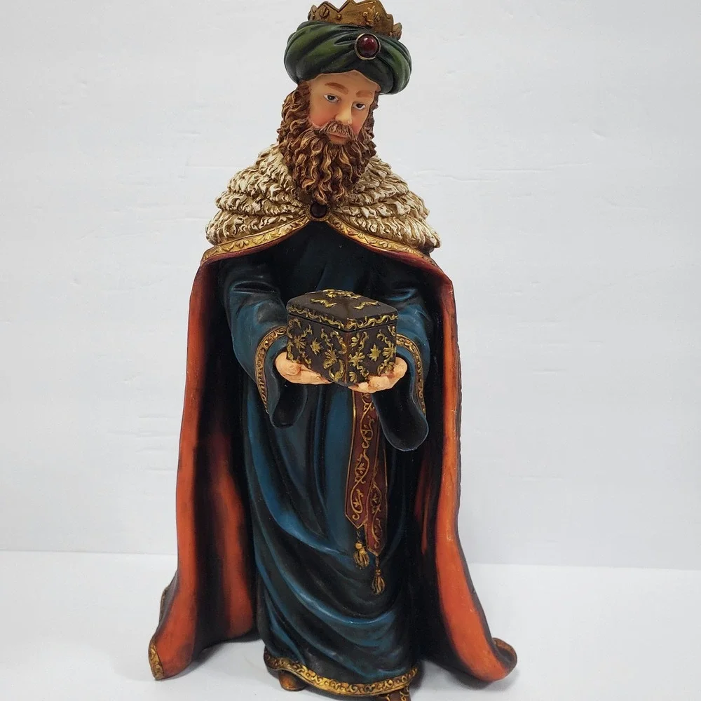 Wise Man Balthazar Figurine Christmas 11.5in Nativity Scene Biblical Christmas